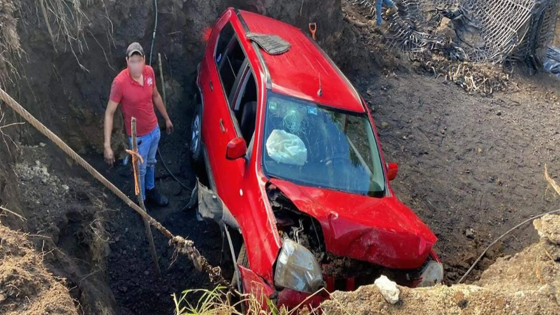 Camioneta accidentada